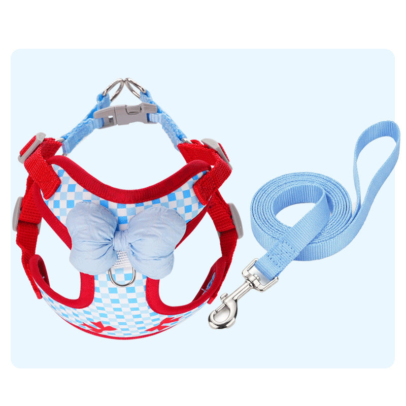 Arnés reflectante ajustable para perros con correa