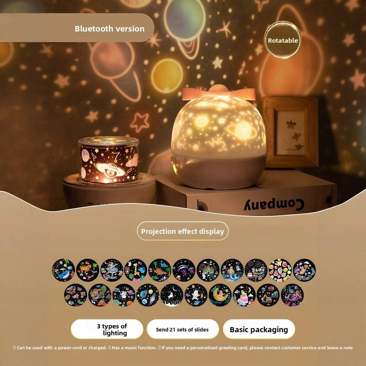 Lampara Proyector Mariposa y Estrellas con Musical Bluetooth