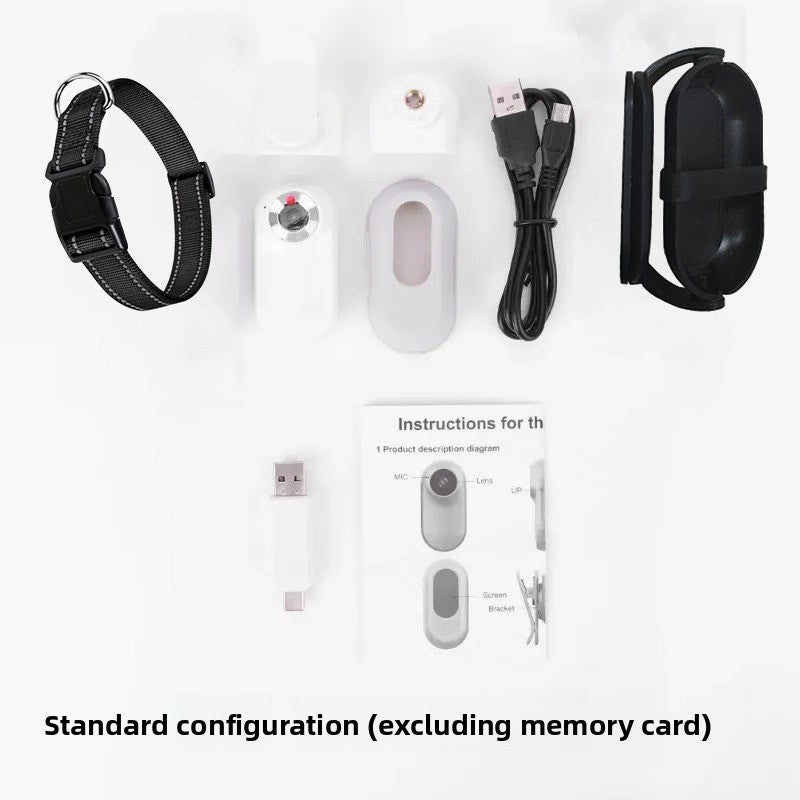 Cámara HD 1080P para Collar de Mascotas | Cámara Giratoria 360° para Perros y Gatos