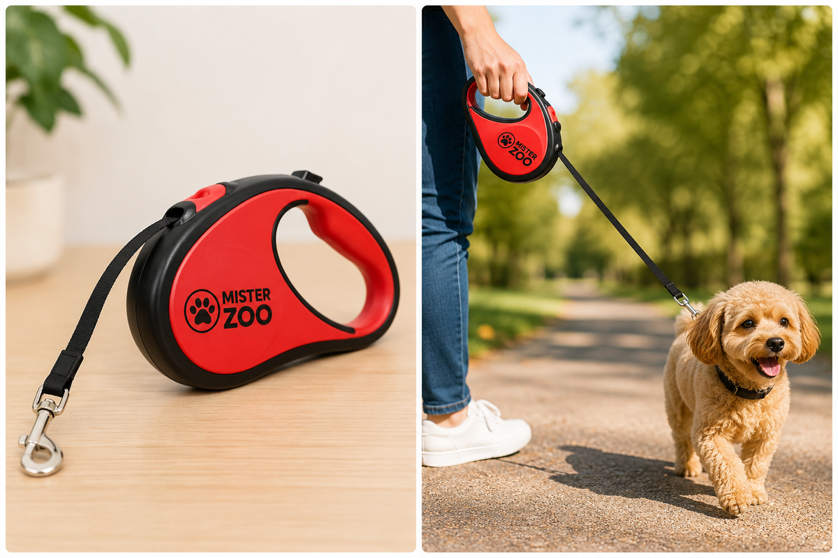 Correa extensible para perro y gatos.