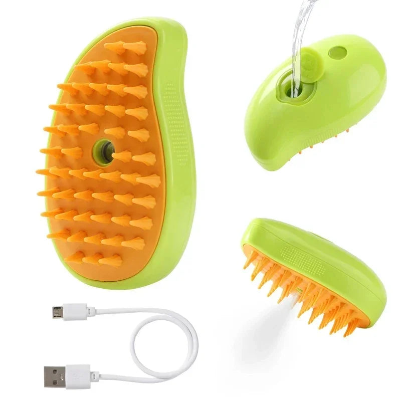 Cepillo de Vapor 3 en 1 para Perros y Gatos.