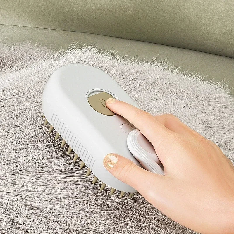 Cepillo de Vapor 3 en 1 para Perros y Gatos.