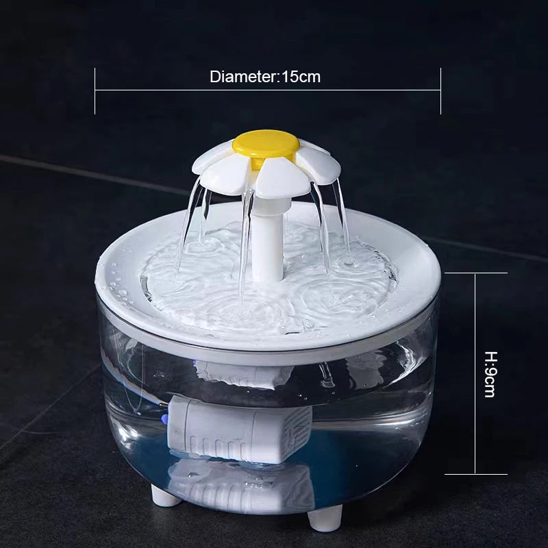 Fuente Automática para Gatos y Perros / Agua Fresca con filtro USB Ultra silenciosa.
