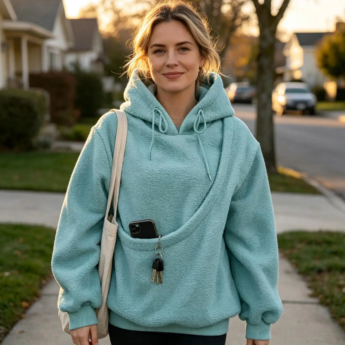 Sudadera Portamascotas para Perros y Gatos | Bolsillo Canguro