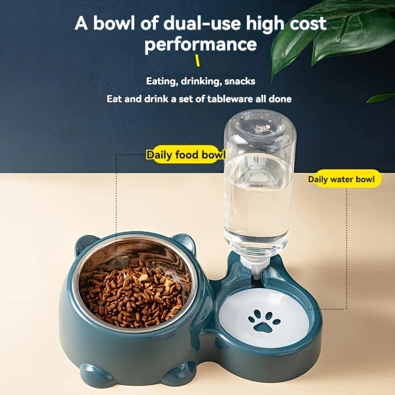 Comedero y Bebedero Automático 2 en 1 para perros y Gatos / Alimentación continua sin Electricidad