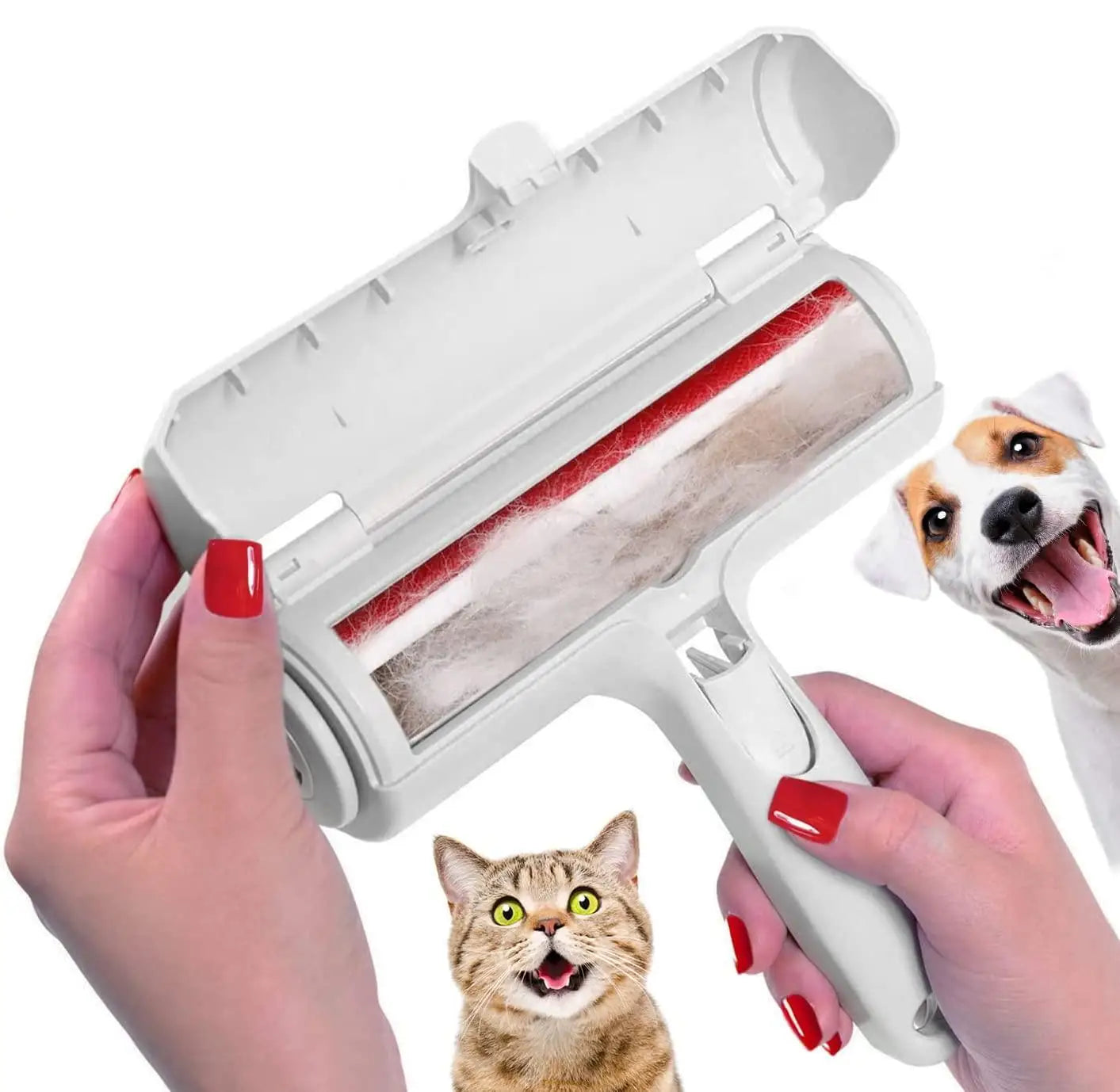 Rodillo Quitapelos para Perros y Gatos - Con Base Autolimpiante