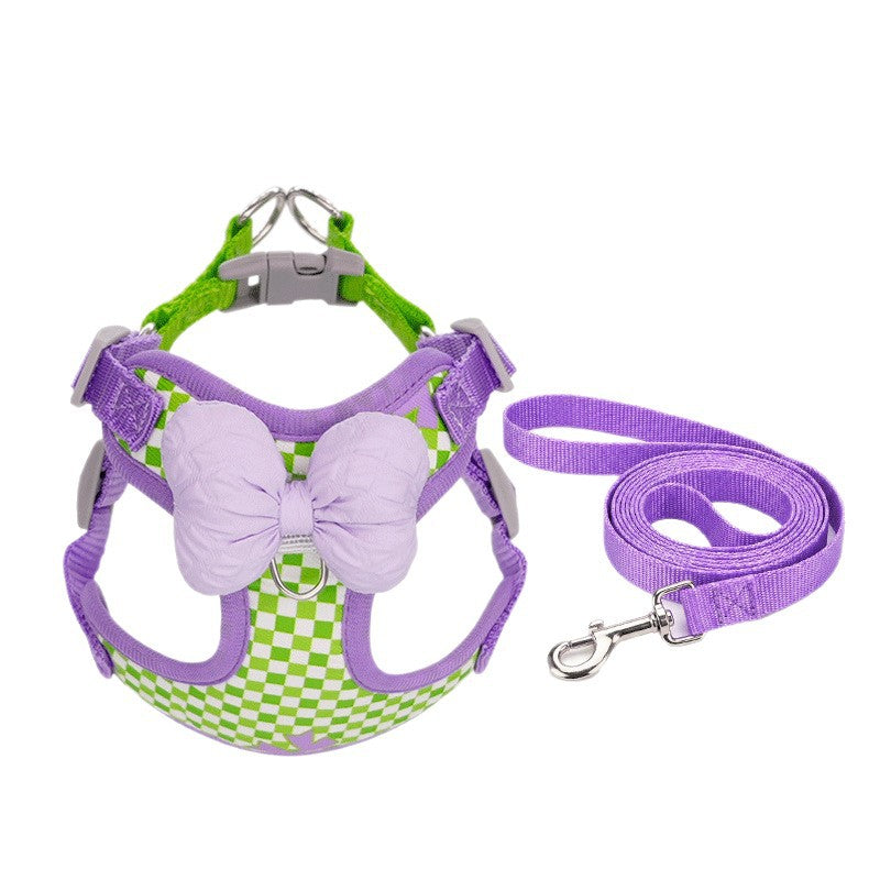 Arnés reflectante ajustable para perros con correa